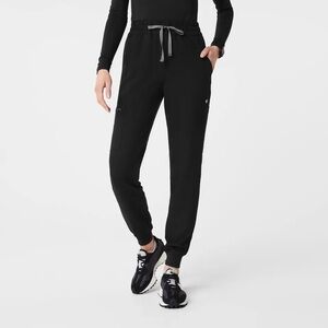 FIGS Black Technical Jogger Scrub Pants Zamora Style Stretch Athleisure Medical
